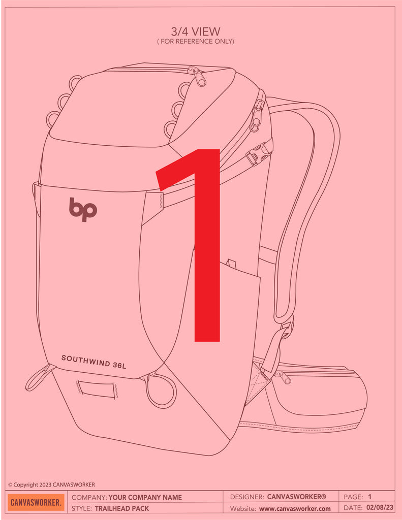 Trailhead Backpack - TechPack PDF Template